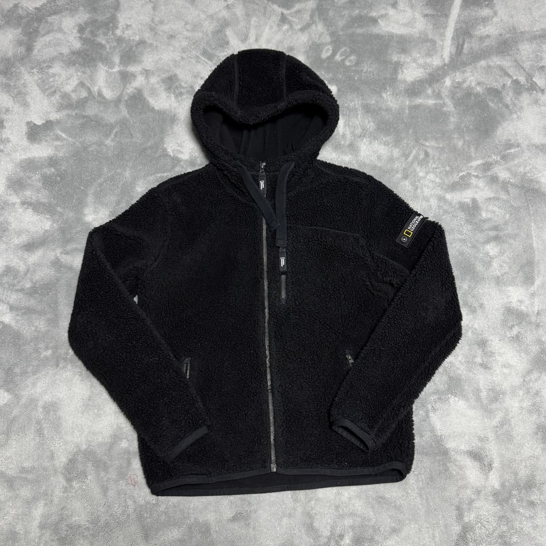 네셔널지오그래픽 블랙 뽀글이 후리스 자켓 상품이미지1