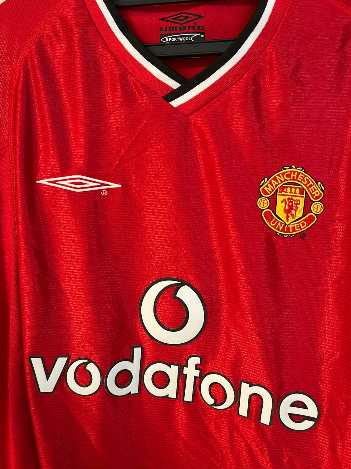 [XL]00-02 엄브로X맨체스터 유나이티드 홈 유니폼 보다폰 상품이미지5