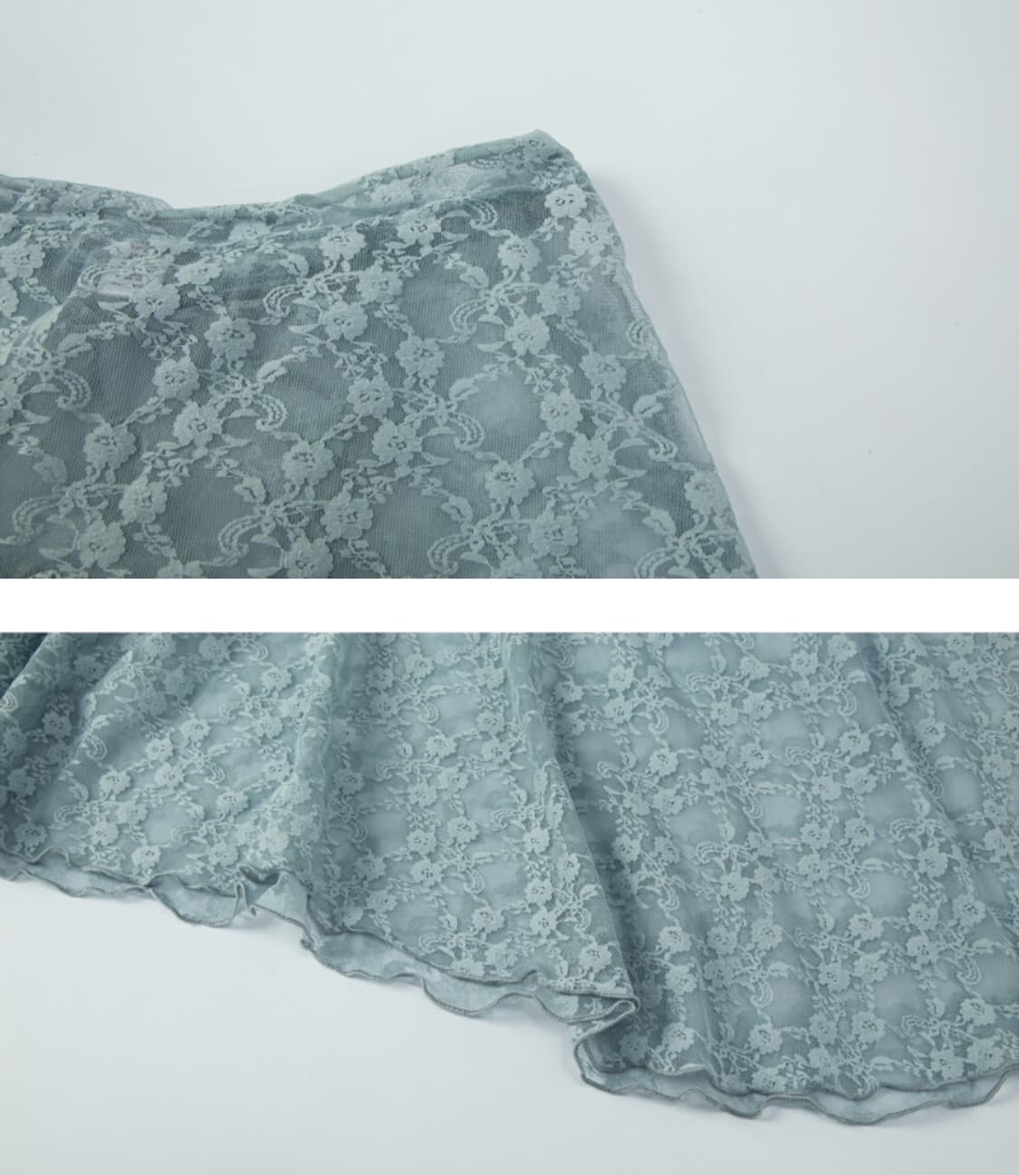 MINJIENA lace skirt bluegrey 상품이미지5