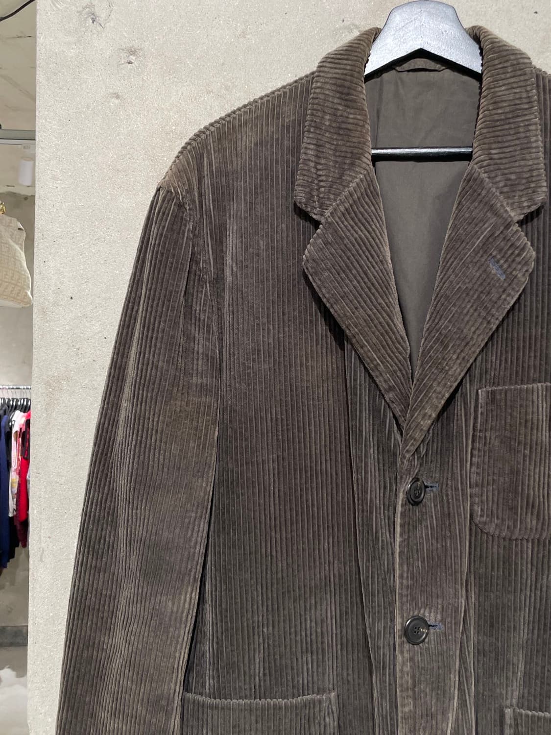 이세이 미야케 다크 브라운 코듀로이 3B 블레이저 상품이미지2