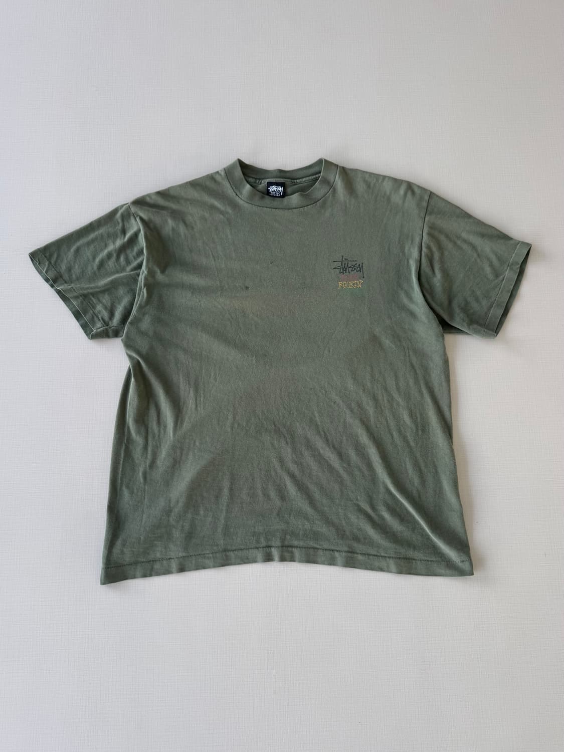 Rare 90s 스투시 Rastaman 티셔츠 상품이미지4