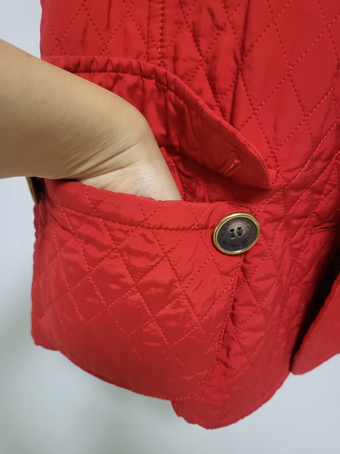 막스마라 오렌지레드 벨트 퀄팅베스트 44-66 상품이미지5