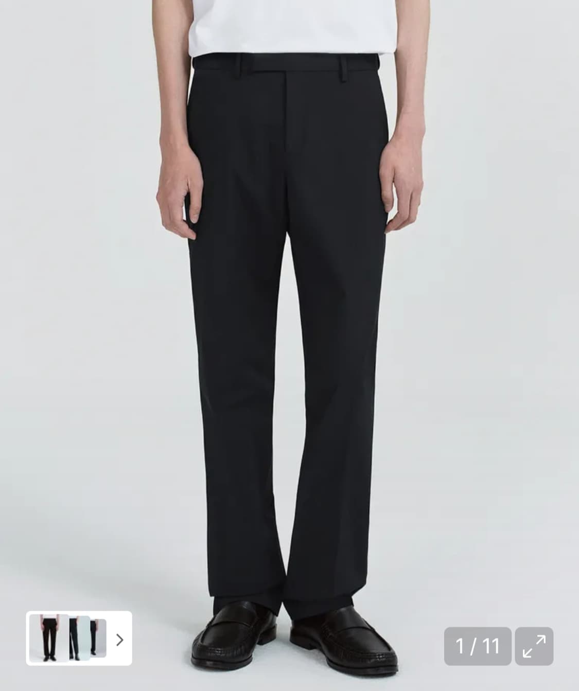 무신사스탠다드 블랙 슬랙스 세미와이드핏 30 상품이미지1