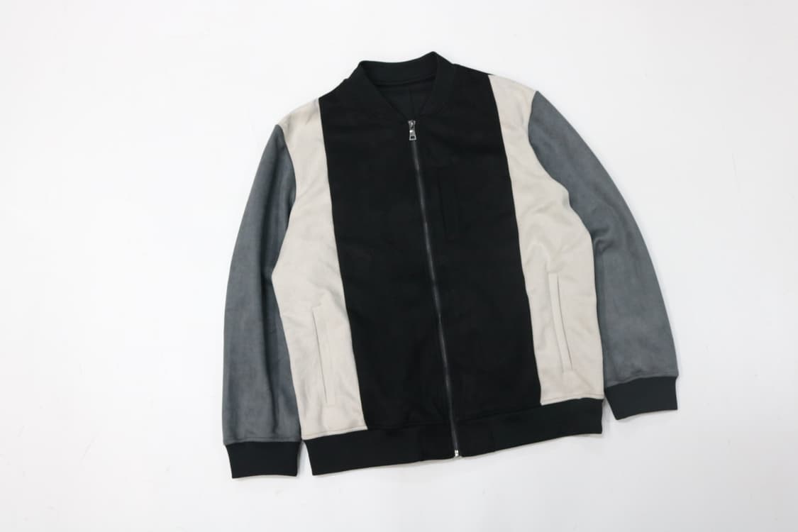 COMME CA ISM 콤사이즘 스웨이드 텍스처 컬러블록 블루종 (L) 상품이미지2