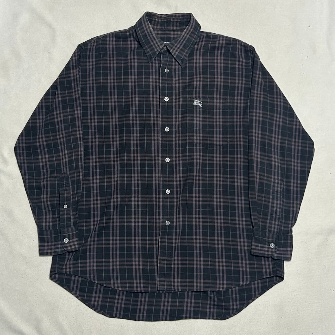 XL 버버리 챠콜 체크 셔츠 상품이미지2