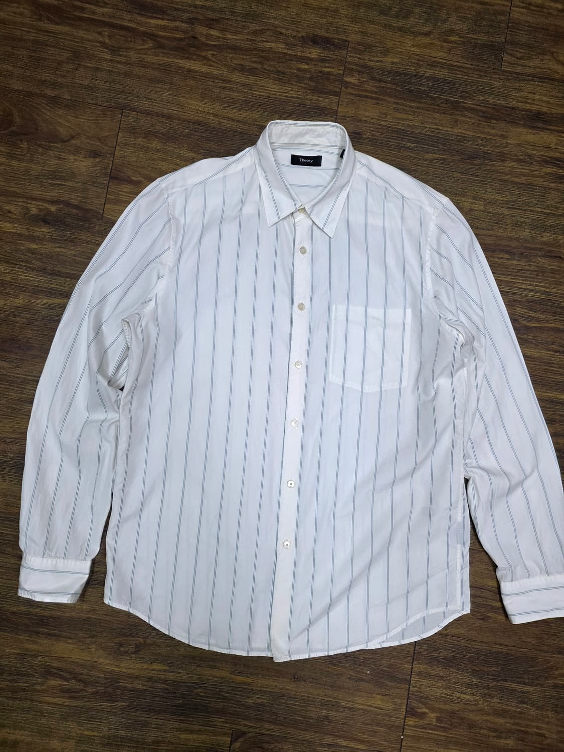 띠어리 스트라이프 오버셔츠 상품이미지1