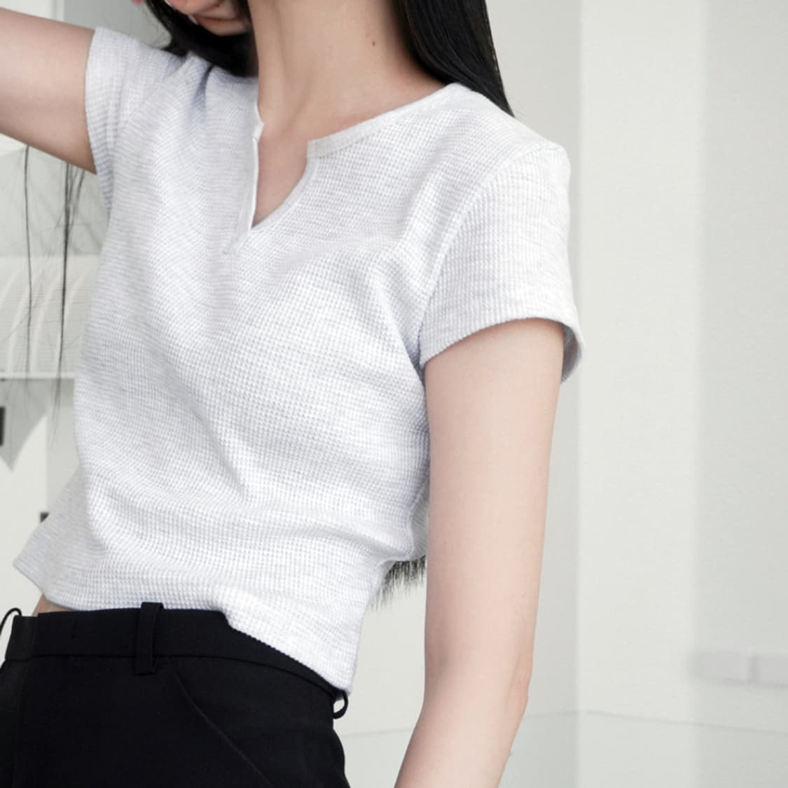 유유알(UUR SEOUL) 와플 크롭티 55 상품이미지2