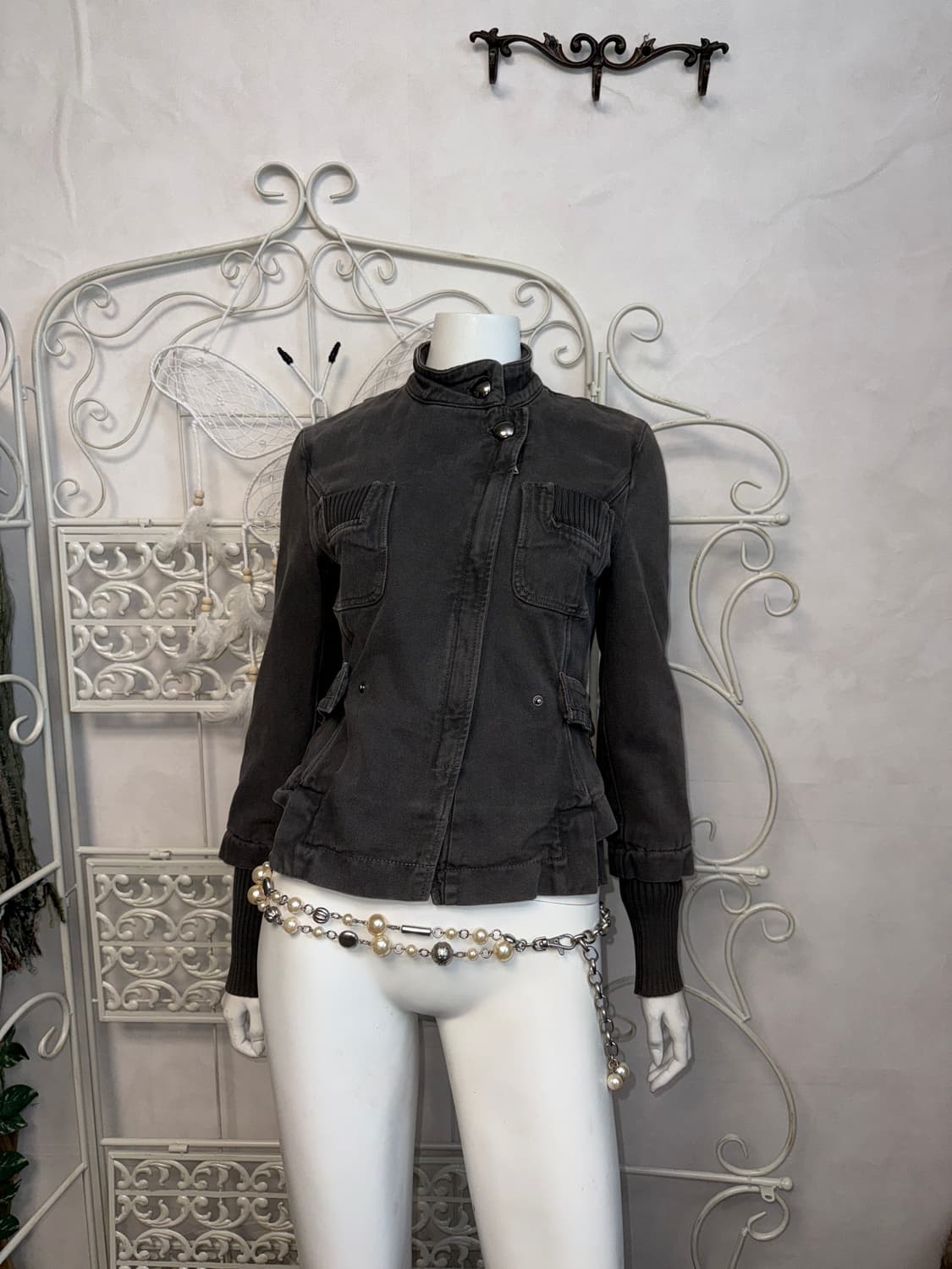 Max&Co gray denim buckled warmer jacket  상품이미지5