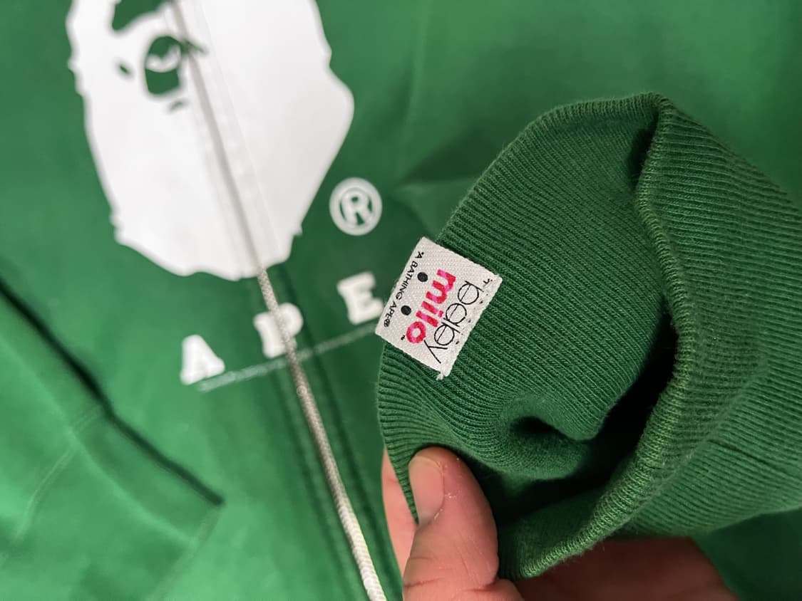 베이프 베이비 마일로 투웨이 풀집업 그린 M 상품이미지5