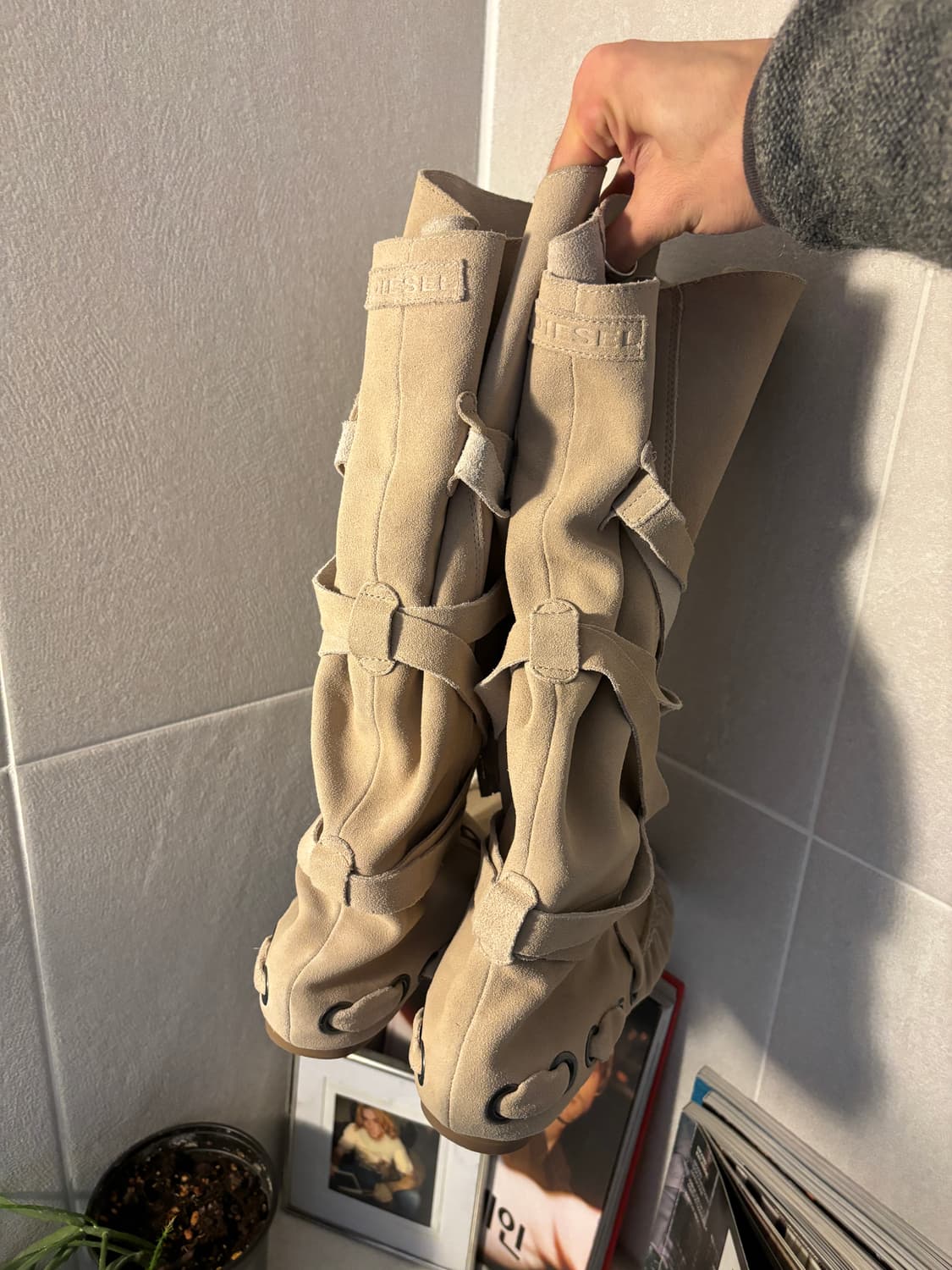 디젤 스웨이드 본디지 부츠 상품이미지5