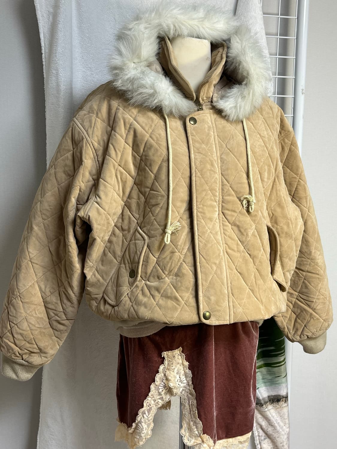 빈티지 블루종 퀼팅 점퍼 상품이미지1