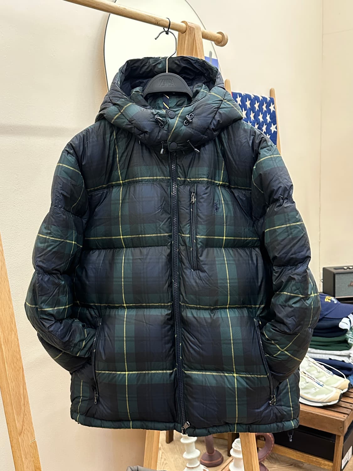 [새제품] 폴로 랄프로렌 블랙와치 다운패딩 XL 상품이미지1