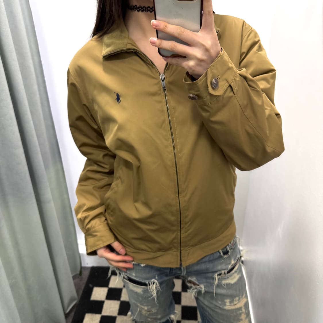 폴로 베이지 플리스 폴리쉘 자켓 상품이미지2