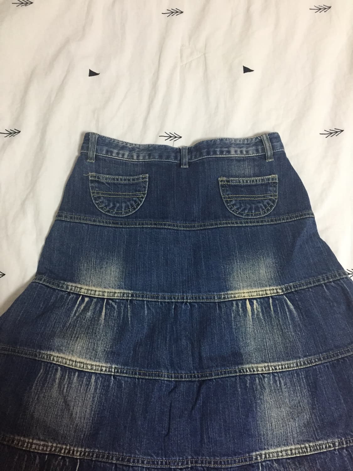 모리걸 하구미 빈티지 데님 스커트 상품이미지3
