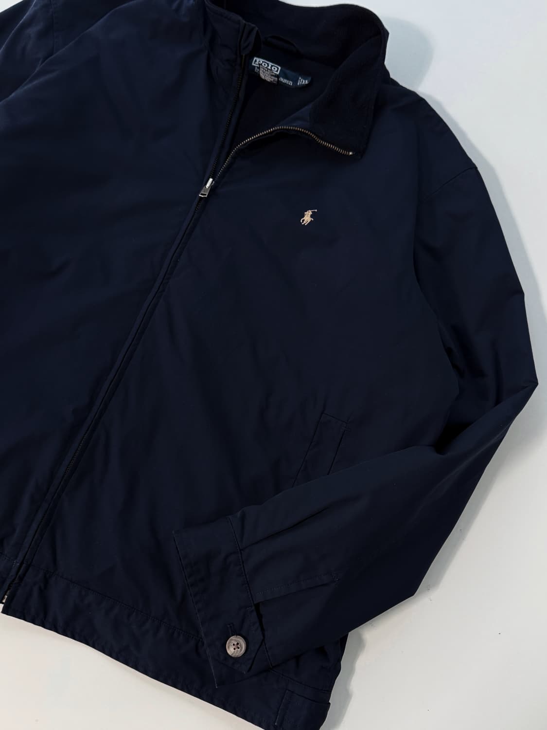 폴로 랄프로렌 00‘s 오버핏 딥네이비 폴리쉘 풀집업 봄버 점퍼 상품이미지3
