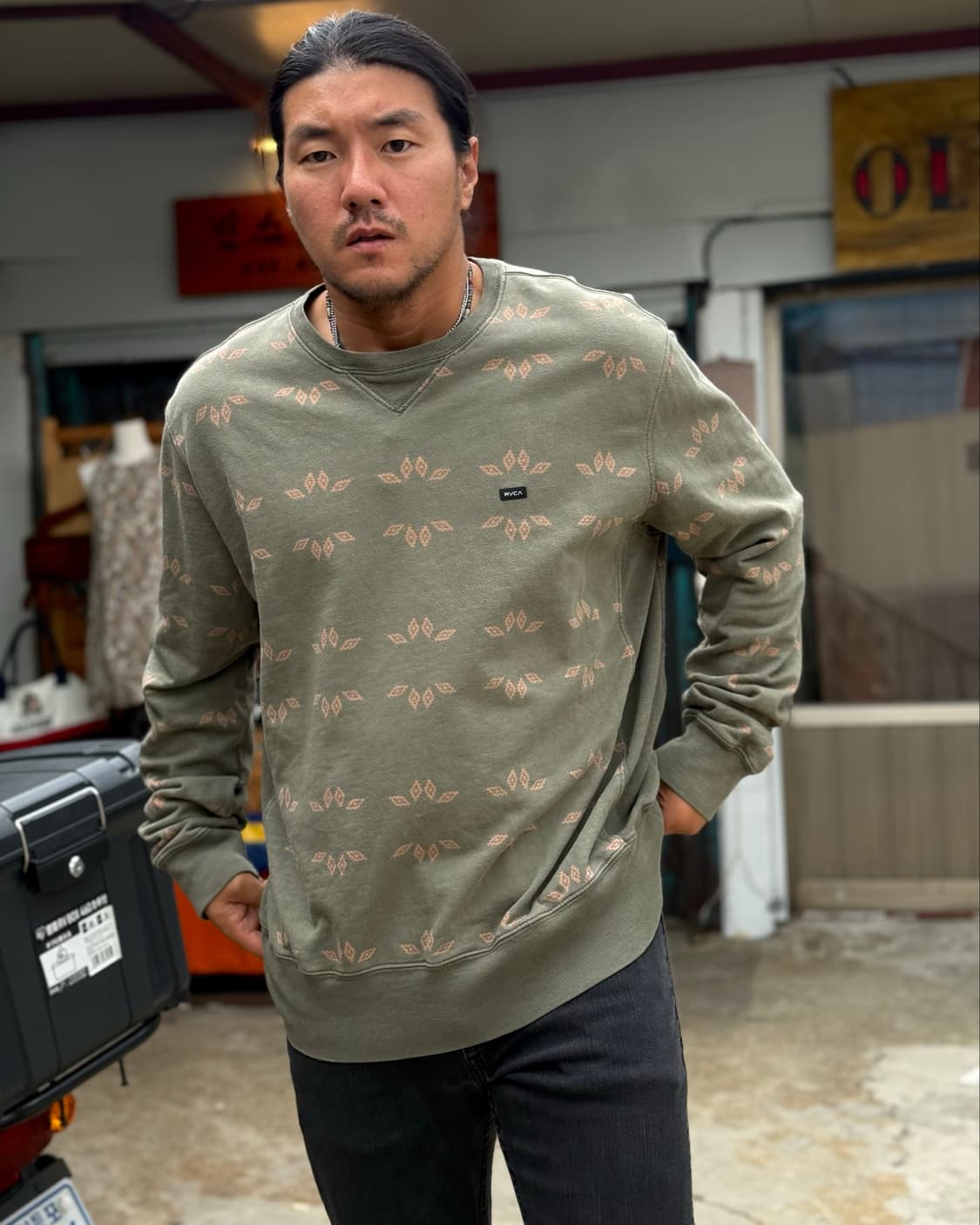 RVCA 올오버 패턴 롱슬리브 XL 상품이미지6