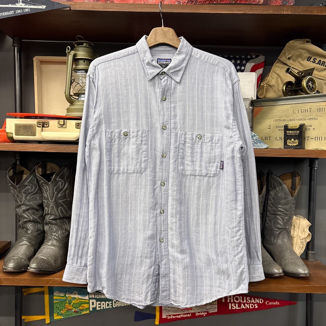 00s 파타고니아 오가닉코튼 지오매트릭 자카드 패턴셔츠 N964 상품이미지1