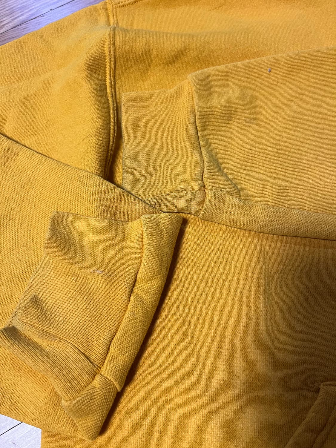[M] 90s 빈티지 러셀 후드 옐로우 상품이미지5