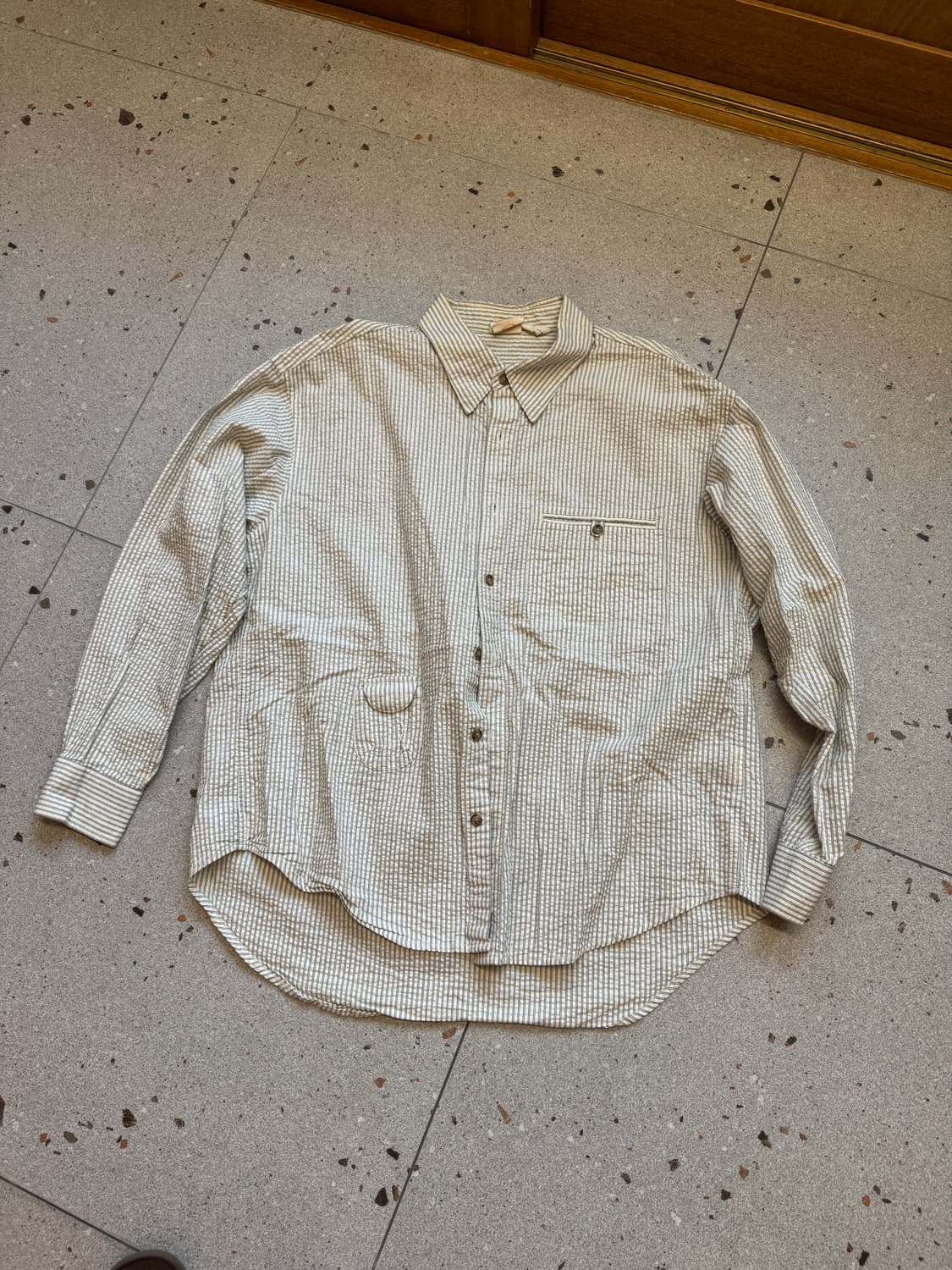 헬로선라이즈 스트라이프 셔츠 상품이미지1