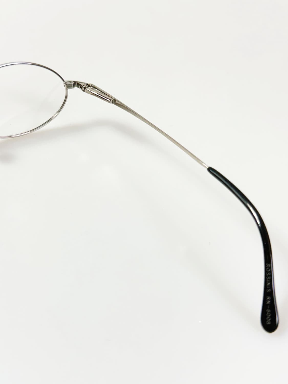 90s ROSSINIS 실버 메탈 슬림 오벌 프레임 빈티지 안경 상품이미지6