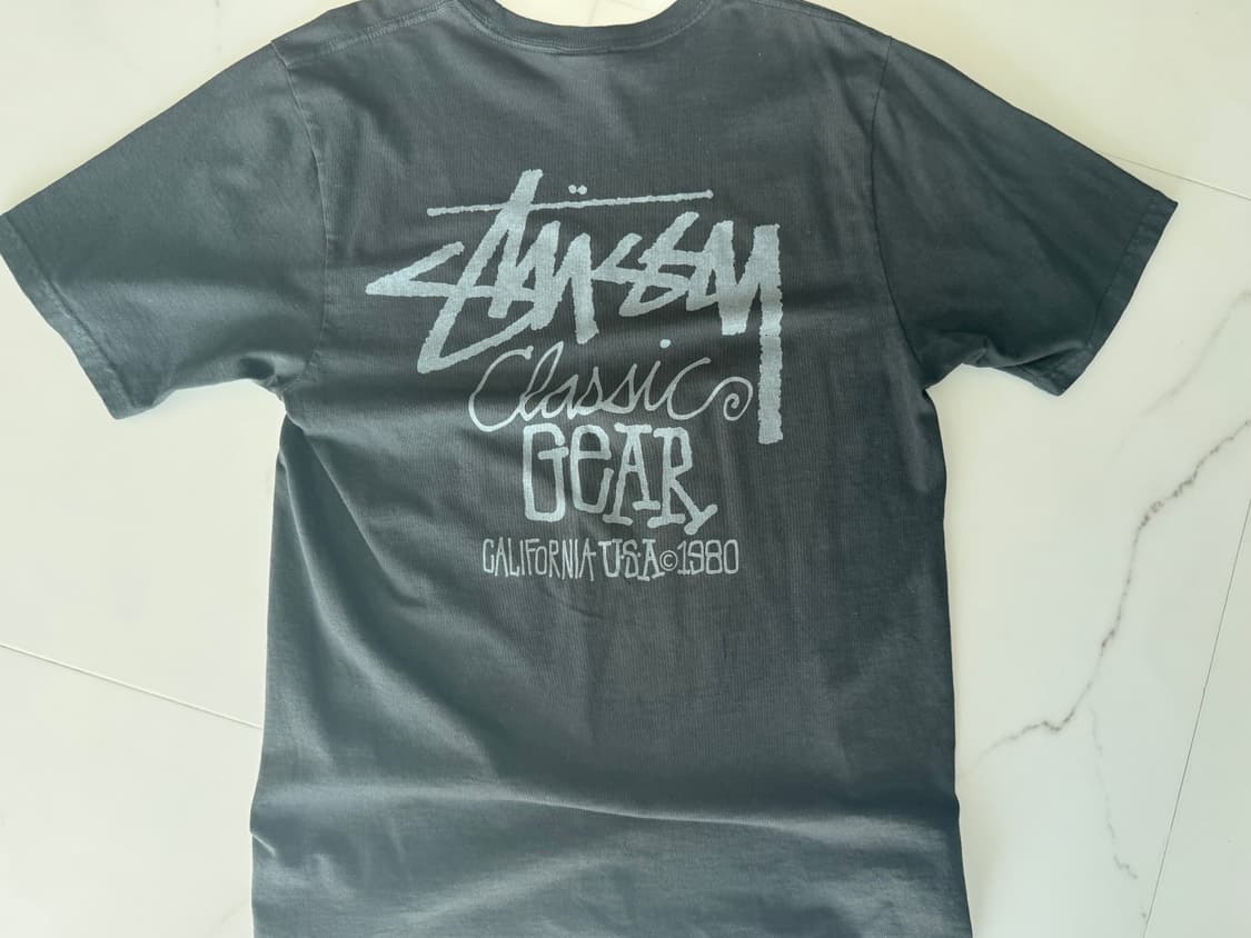 스투시 피그먼트 다이드 클래식 기어 티셔츠 블랙 상품이미지3