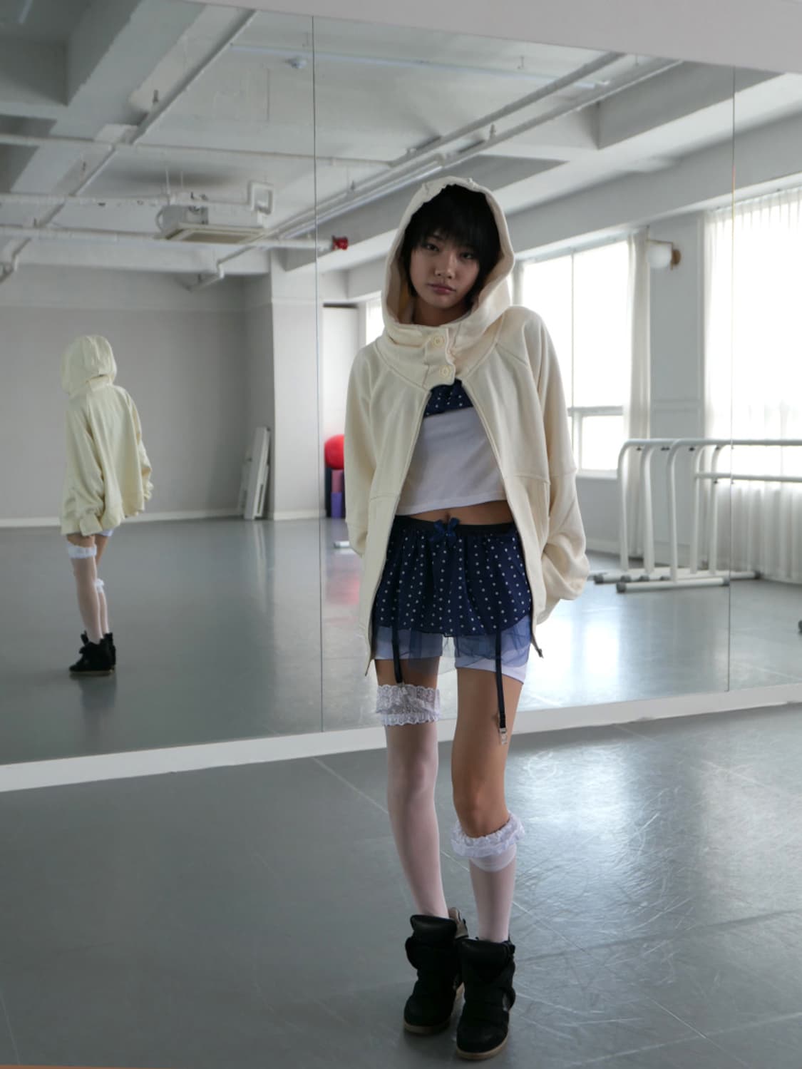 Babyrab EGGSHELL HOODIE JK IN VANILLA  상품이미지4