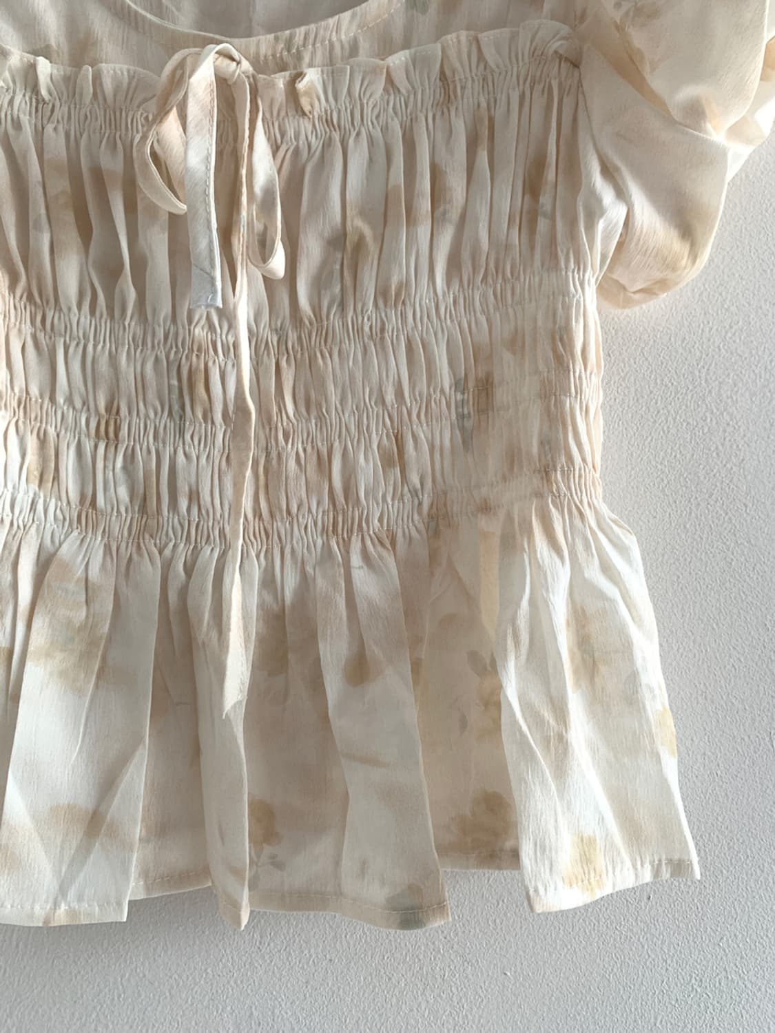 Floret shirring blouse top(yellow) 상품이미지5