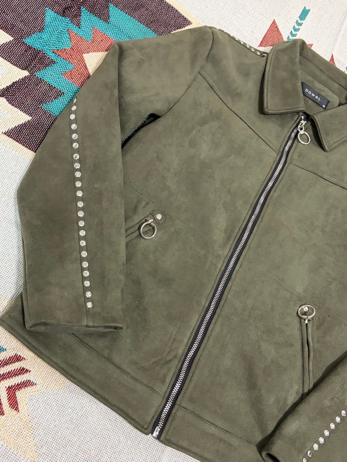 DOWBL 스웨이드 스터드 라이더 봄버 상품이미지3