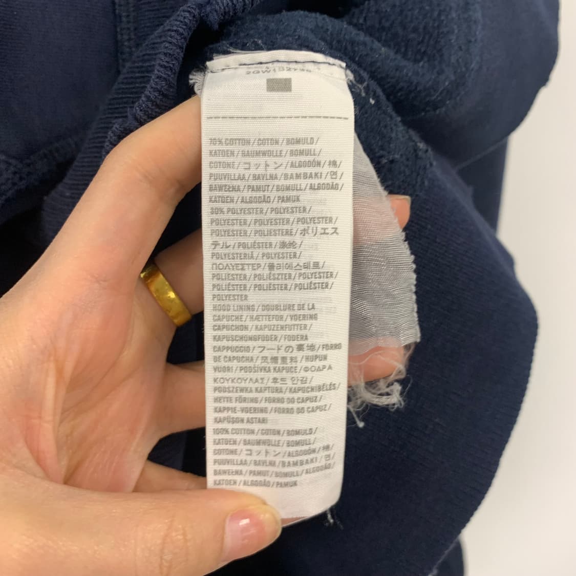 아베크롬비 y2k 와투케 네이비 헤비코튼 후드집업 상품이미지6