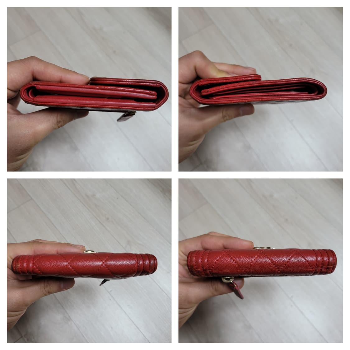 정품 샤넬 보이 캐비어 반지갑 상품이미지4