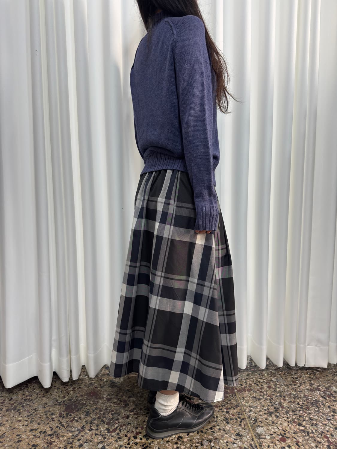 check pleats skirt 상품이미지5