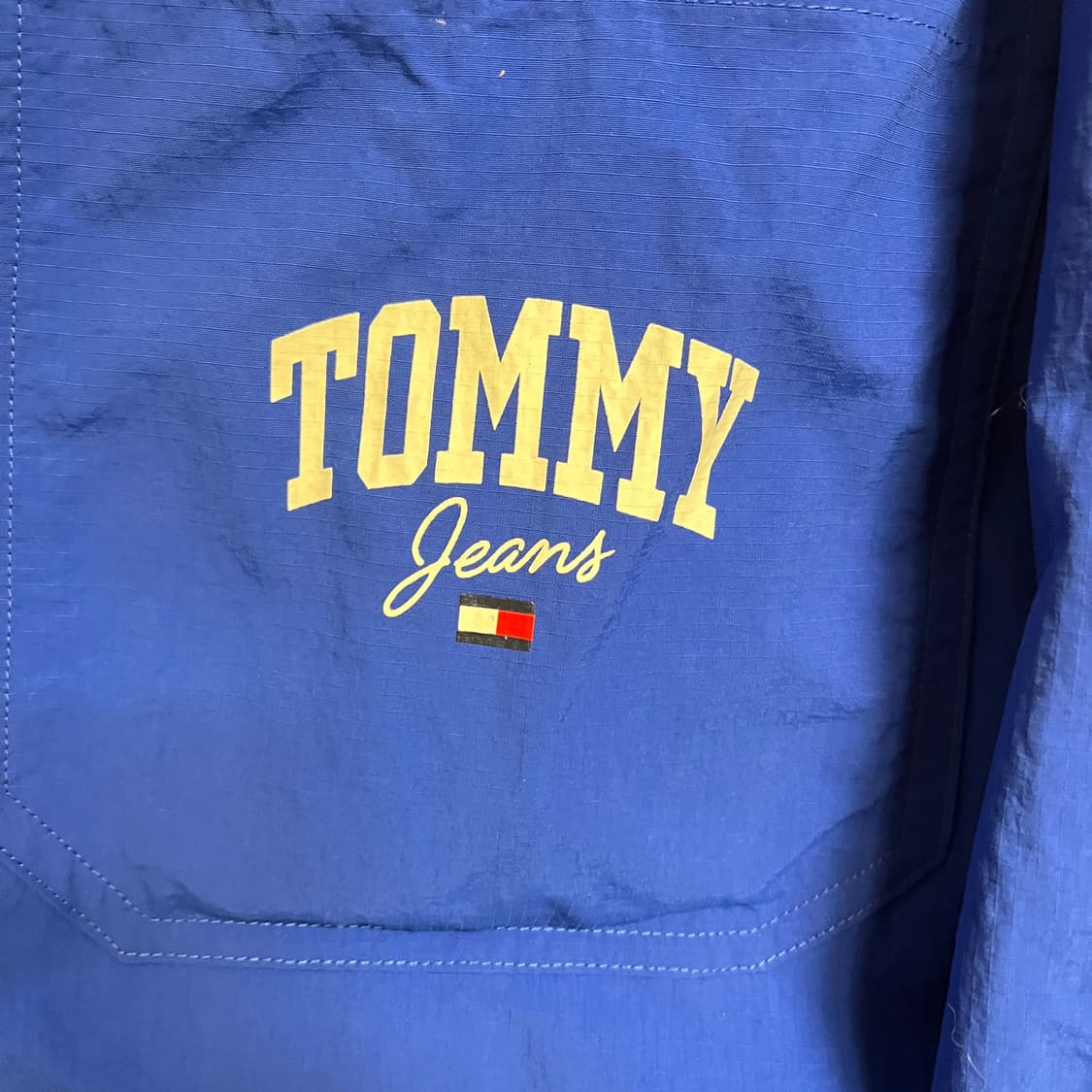 (오버핏 L) 타미 우븐 블루 오버핏 셔츠 상품이미지4