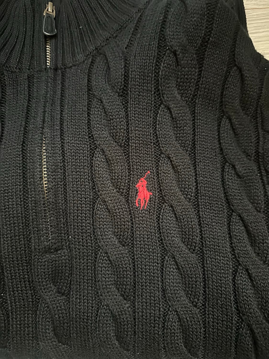 폴로 케이블니트집업 상품이미지1