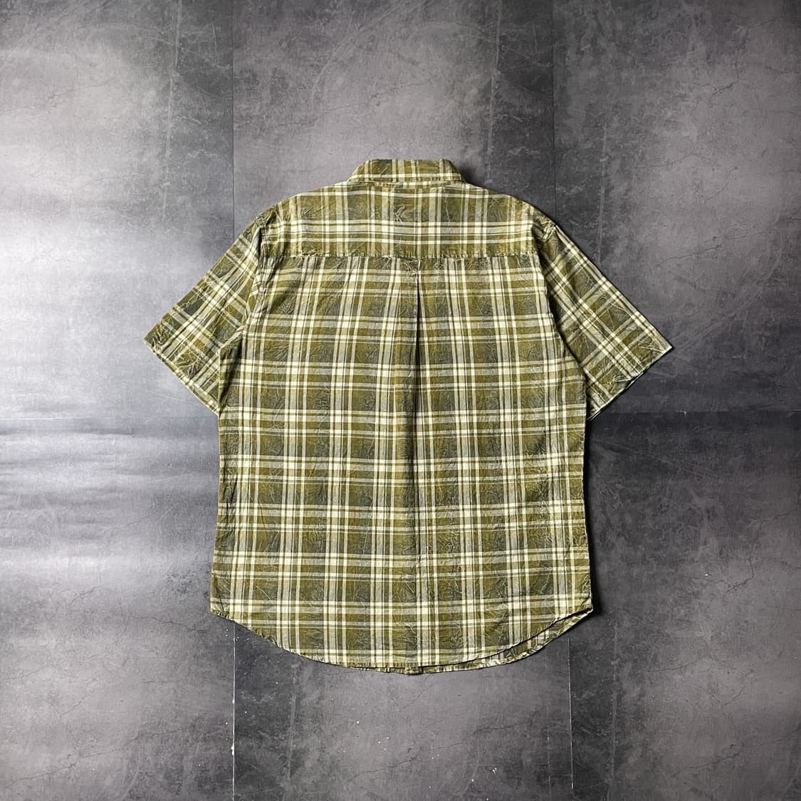 WOOLRICH 울리치 빈티지 올리브 체크 코튼 반팔 셔츠 A00779 상품이미지7