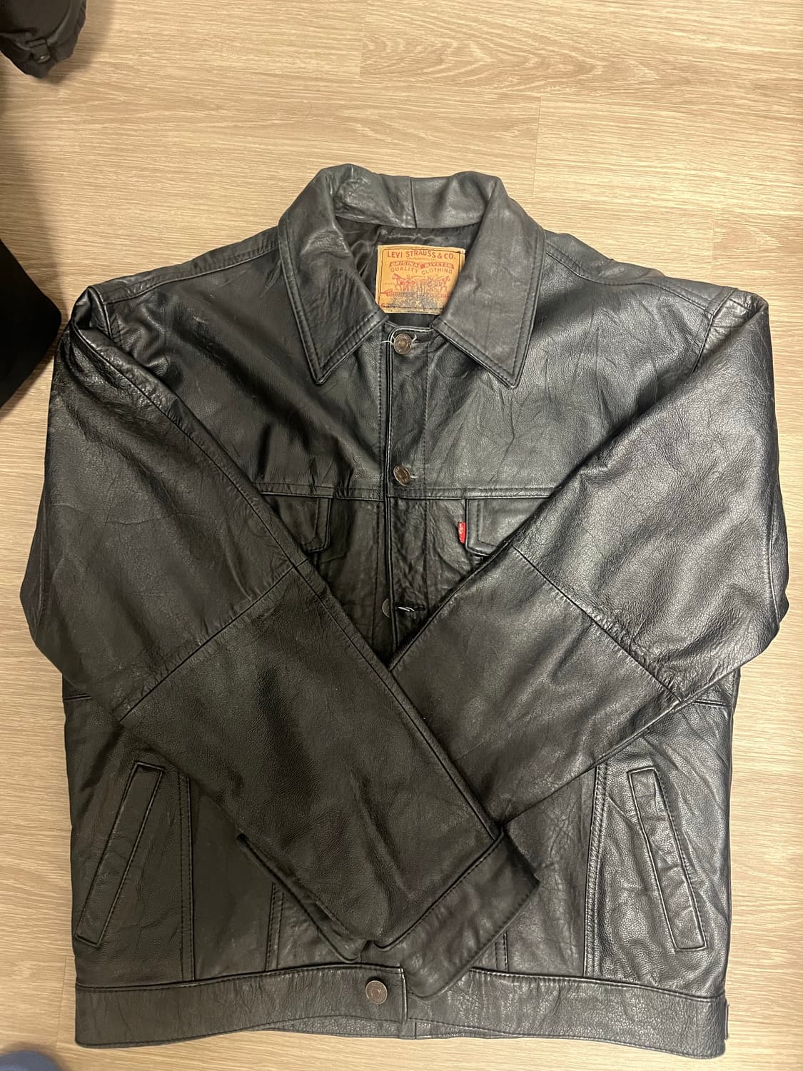 리바이스 레더 트러커 자켓 우주매물 상품이미지1