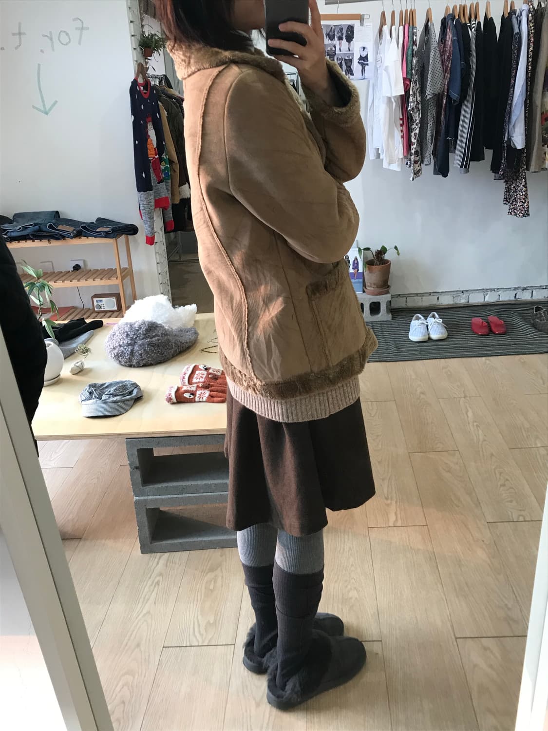 Vintage shearling coat 상품이미지5