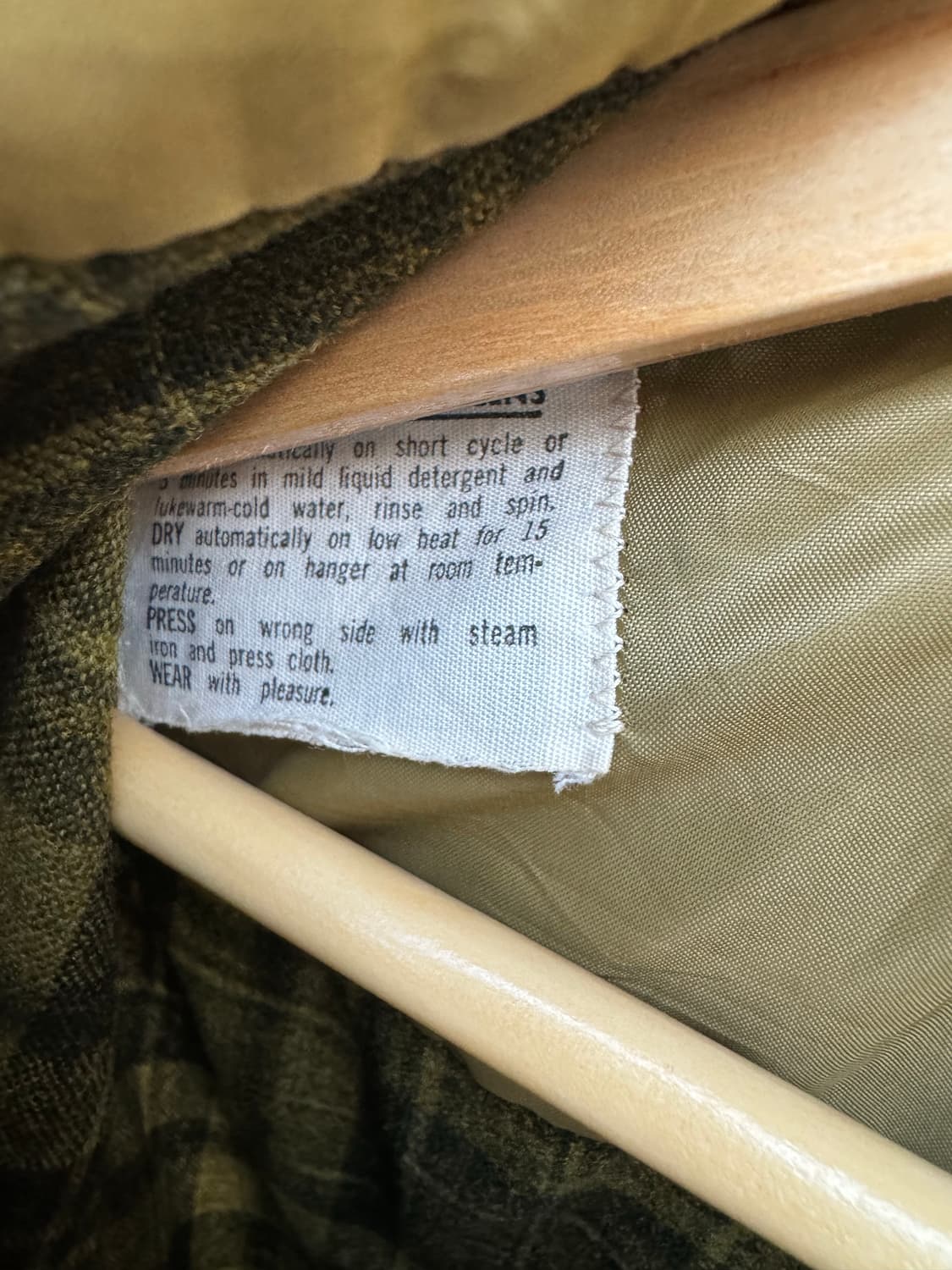 60s 펜들턴 버진 울 체크 반팔 셔츠 그린 M made in usa 상품이미지6