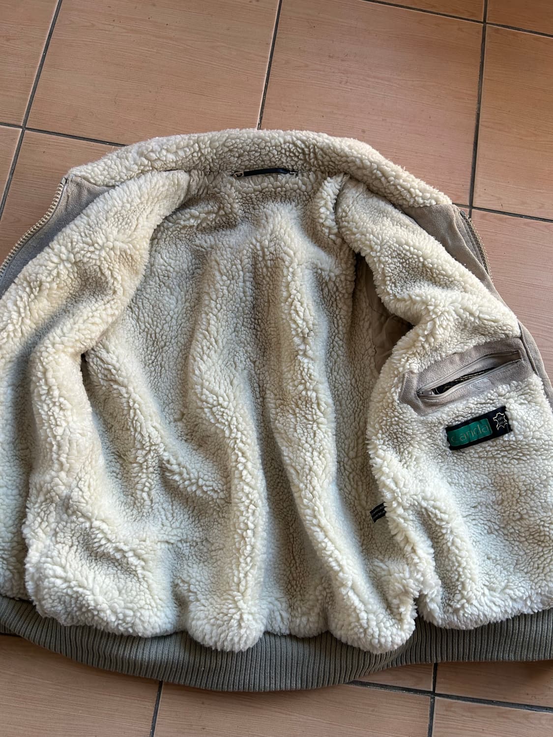 빈티지 소가죽 스웨이드 봄버자켓 상품이미지8