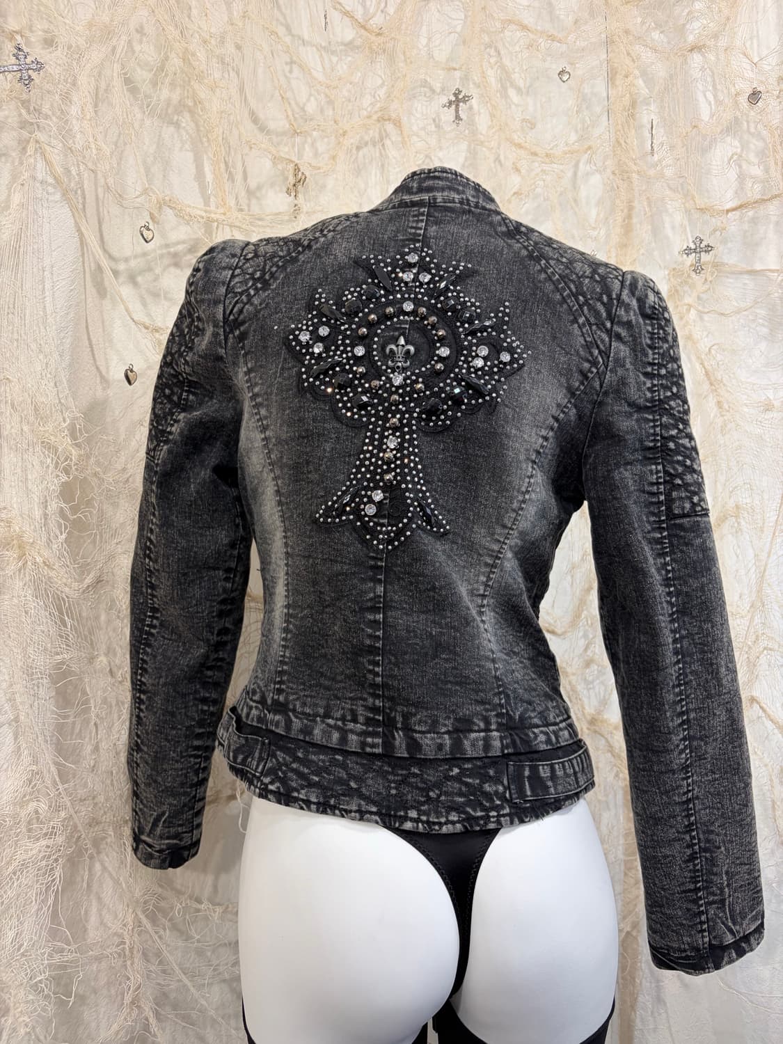 Gothic back cubic cross side slit jacket 상품이미지6