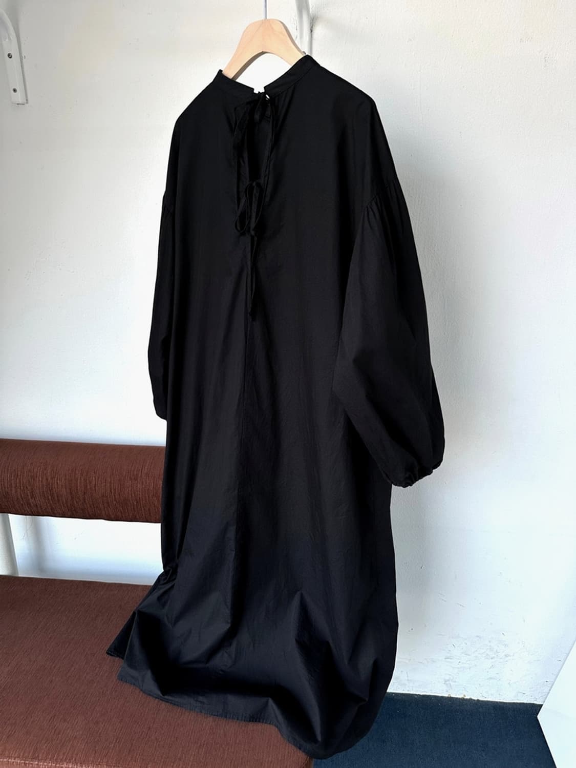 Stand collar light cotton wide onepiece 상품이미지5