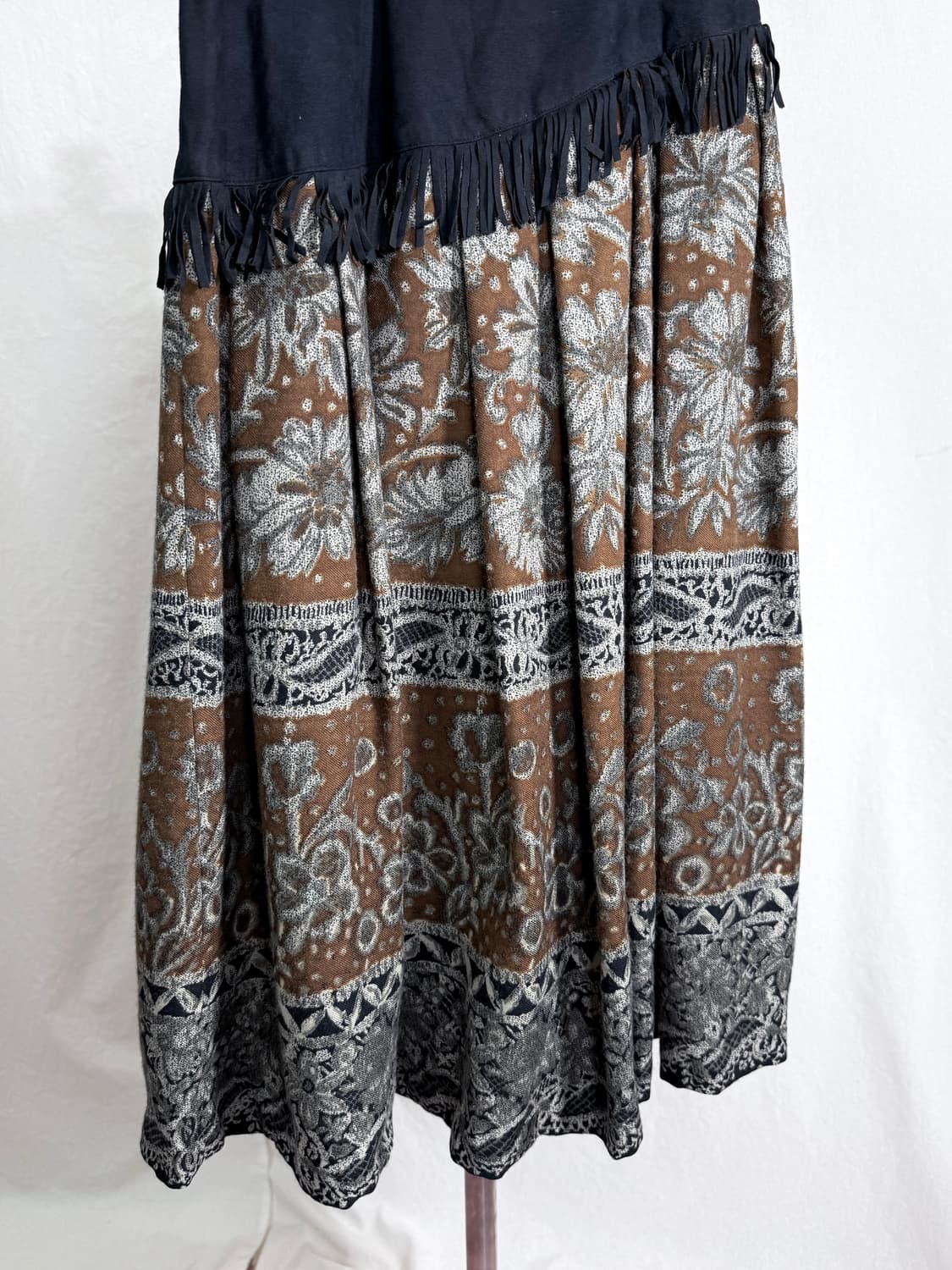 Lanerossi 웨스턴 무드 플라워 울 스커트 상품이미지5