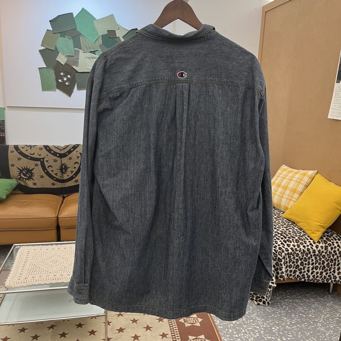 챔피온 U.S.A 어센틱 레트로 펑크 데님 셔츠 105 C10150 상품이미지4