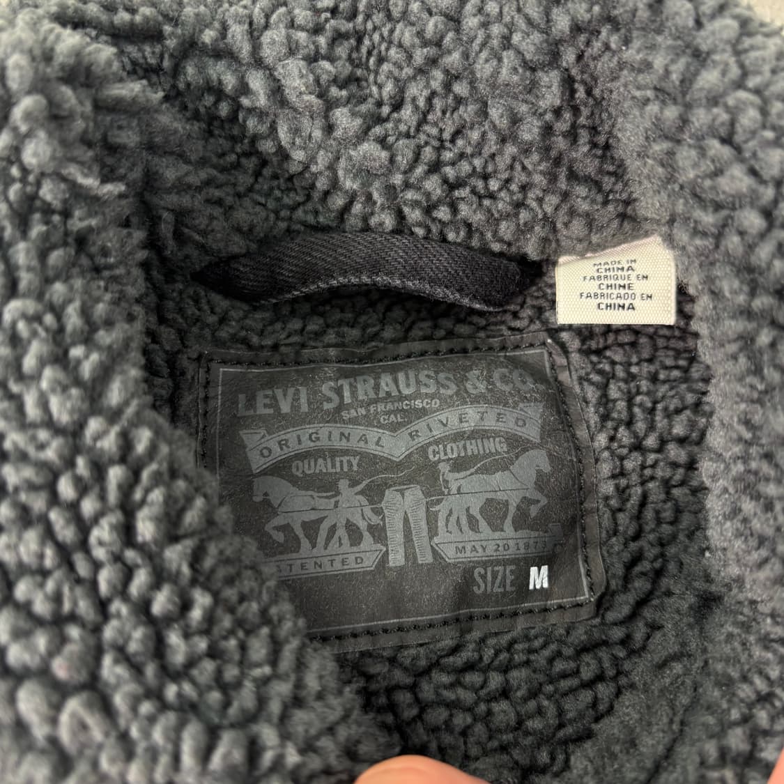 95 리바이스 흑청 데님 양털자켓  상품이미지3