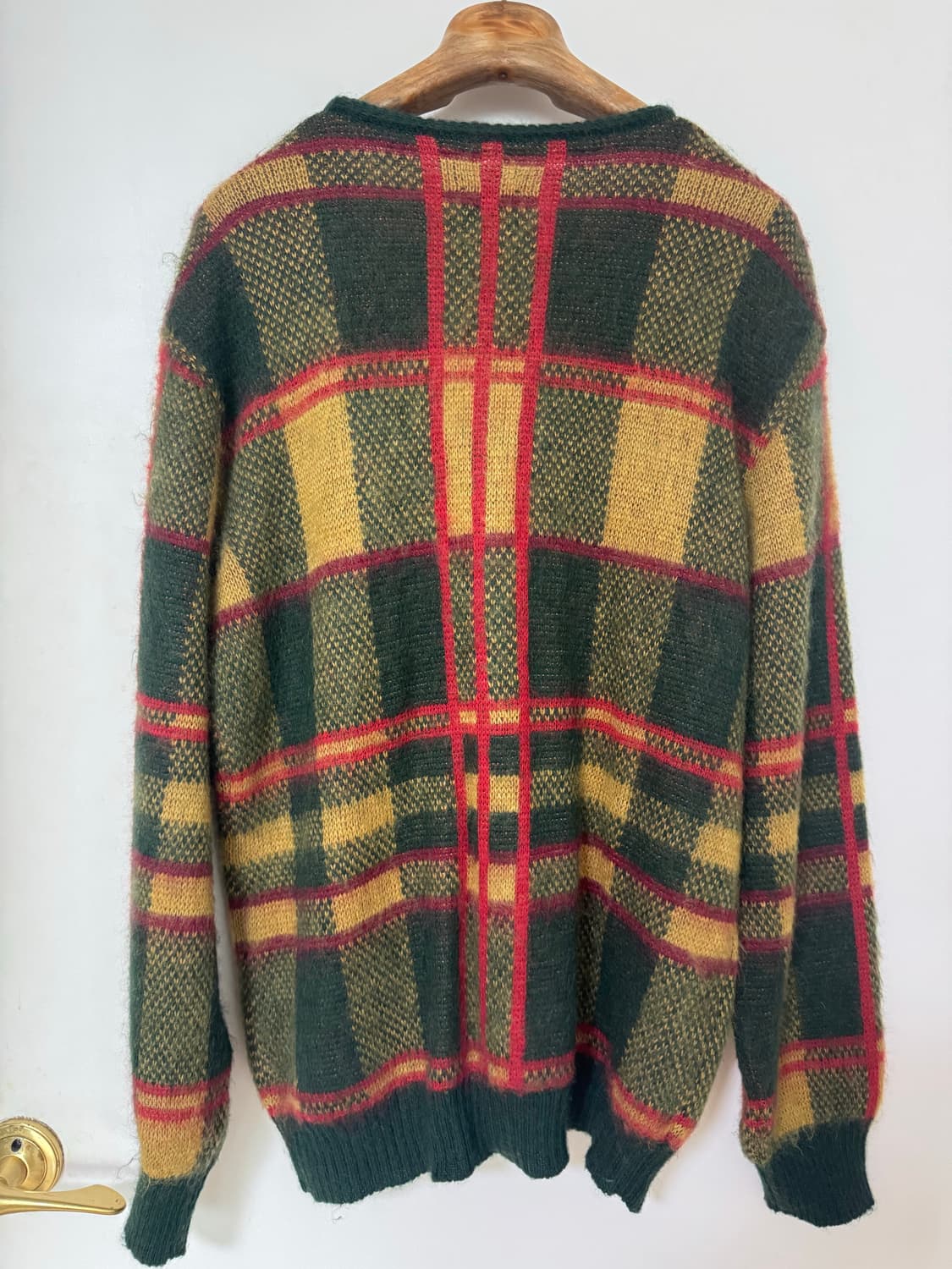 니들스 모헤어 가디건 타탄그린 상품이미지2