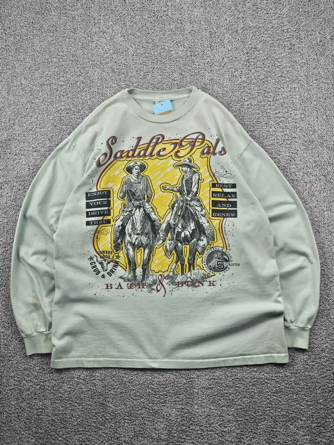 1992 USA 아메리카 브랜드 싱글스티치 롱슬리브 (L추정)/11629 상품이미지1