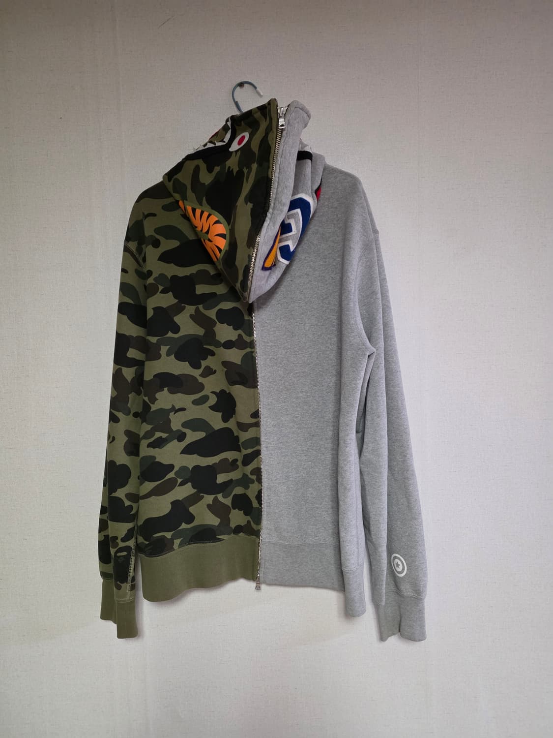 [XL] 베이프 1ST 그린카모 셰퍼레이트 샤크 후드집업 상품이미지2