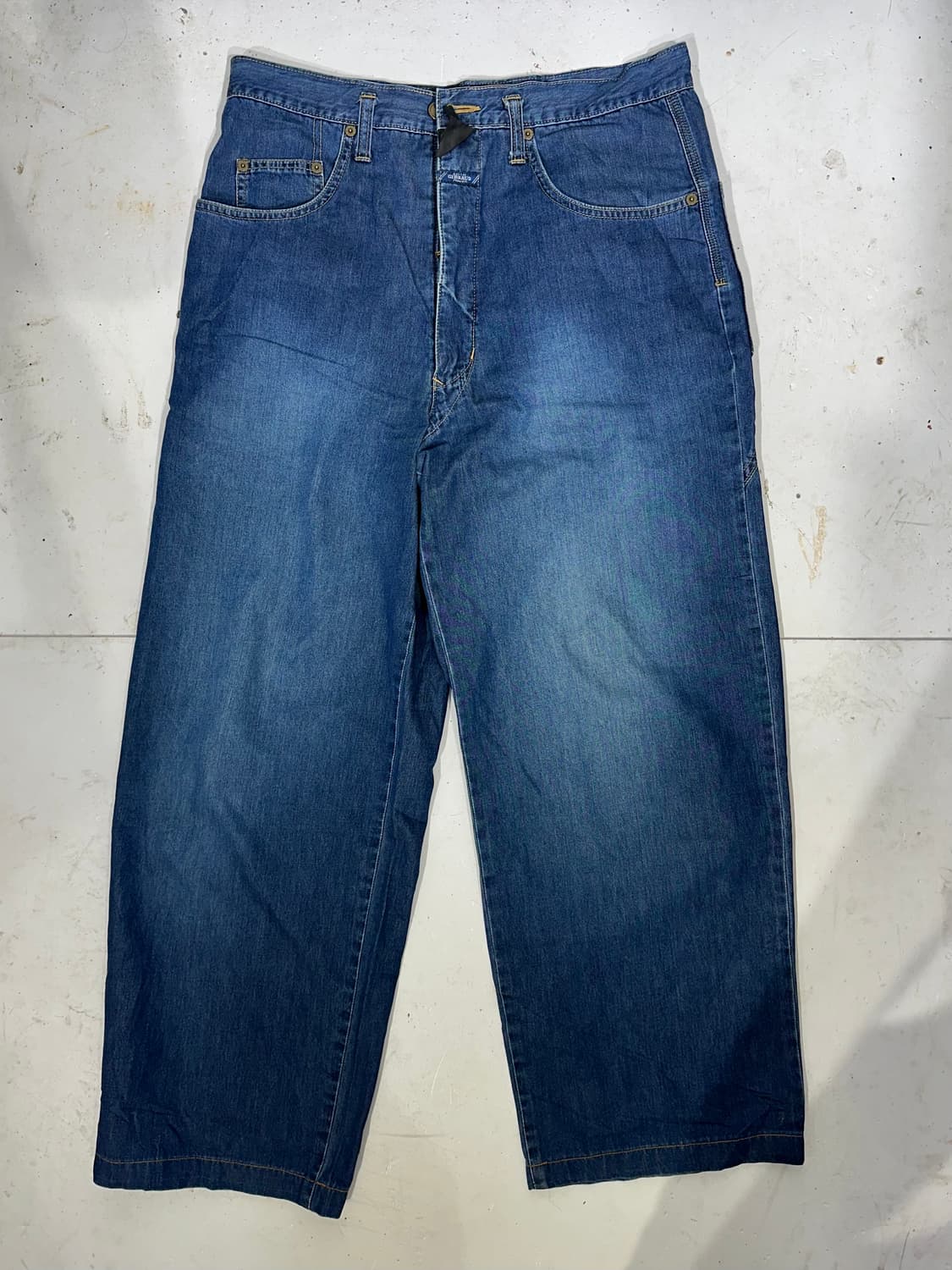 90-00s 마리떼 프랑소와 저버 중청 와이드 데님 팬츠 청바지  상품이미지4