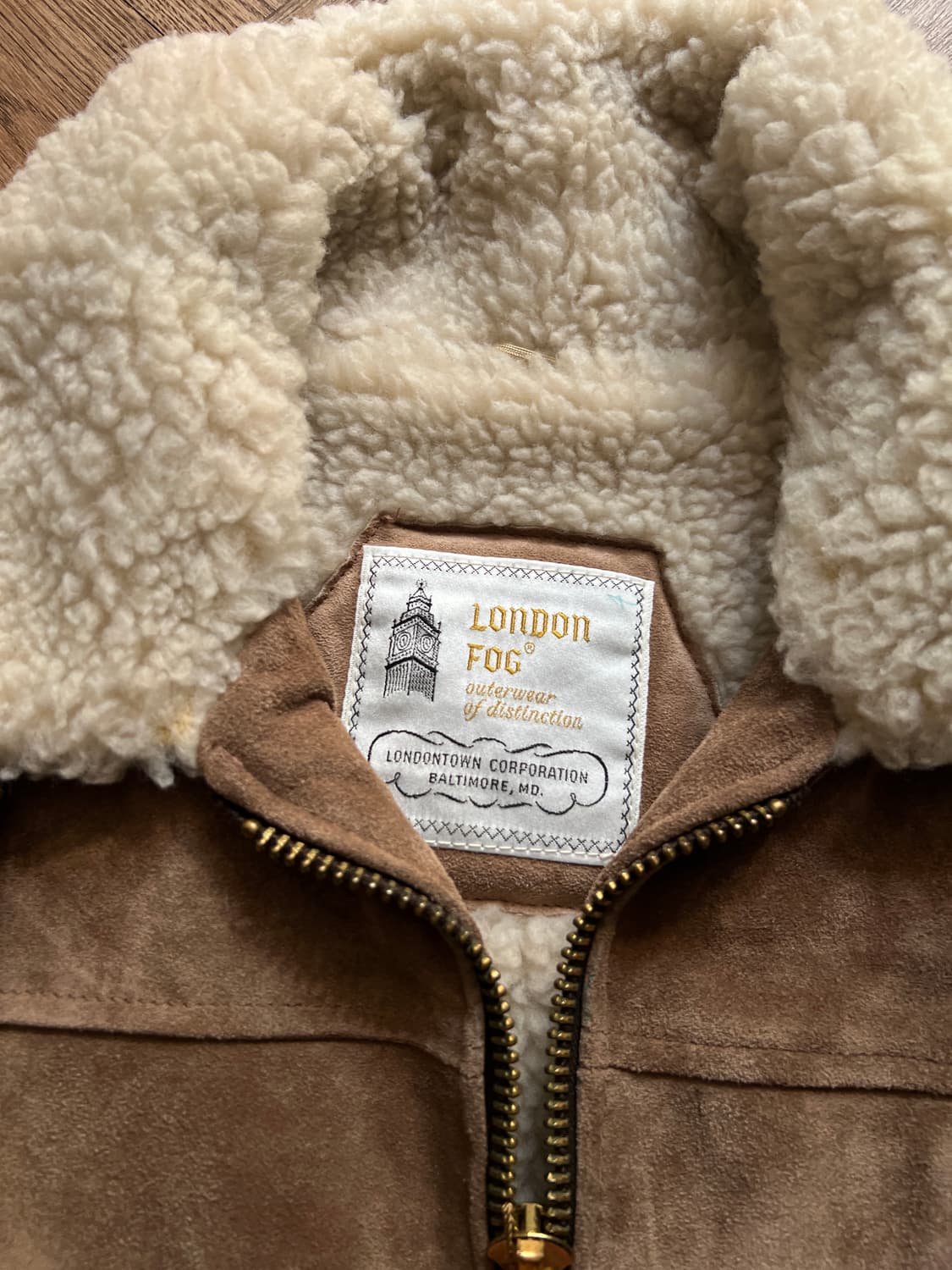 [L]80's London Fog 런던포그 스웨이드 쉐르파 자켓 상품이미지2
