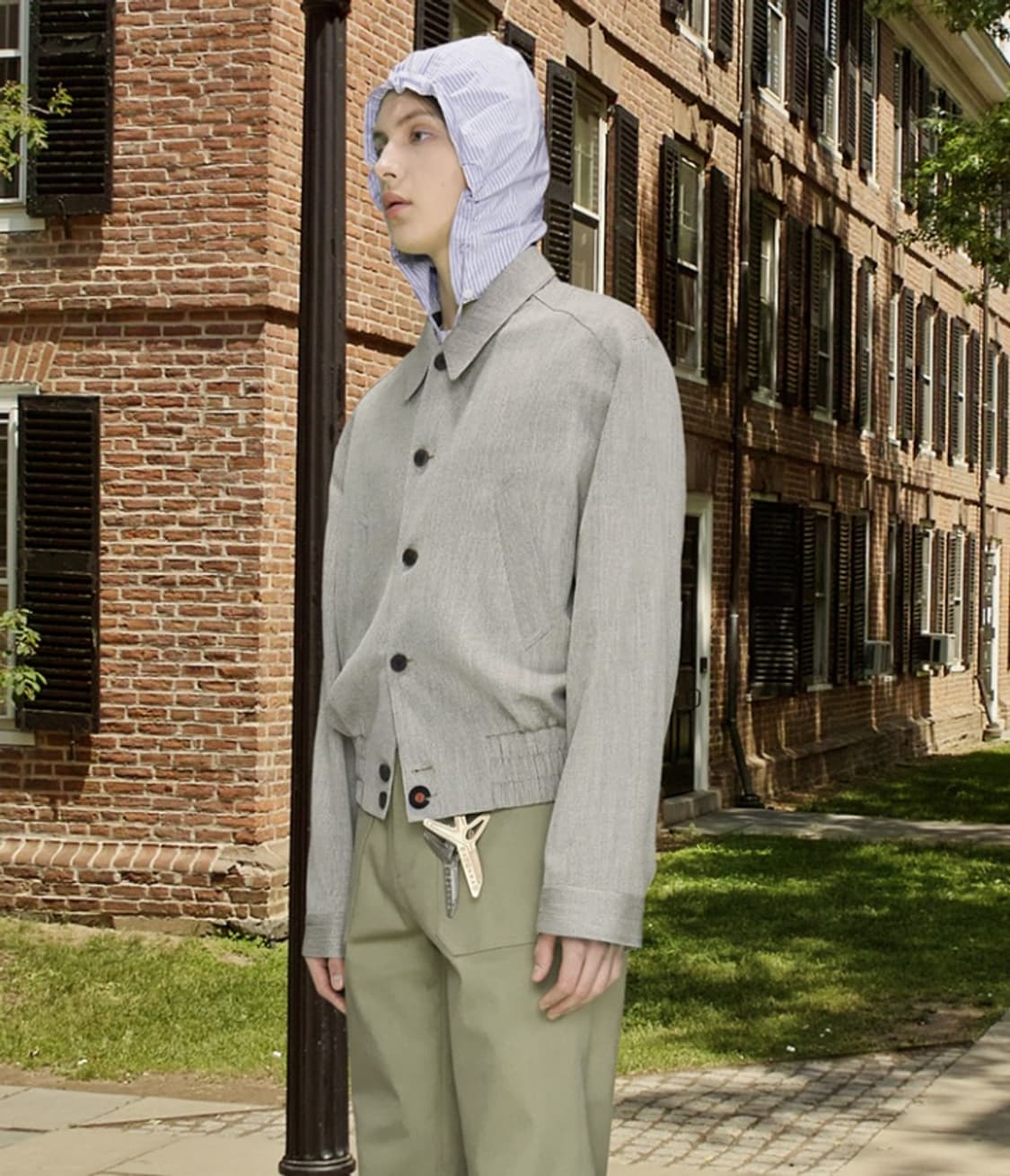 STU 스트라이프 밴딩 자켓 상품이미지1