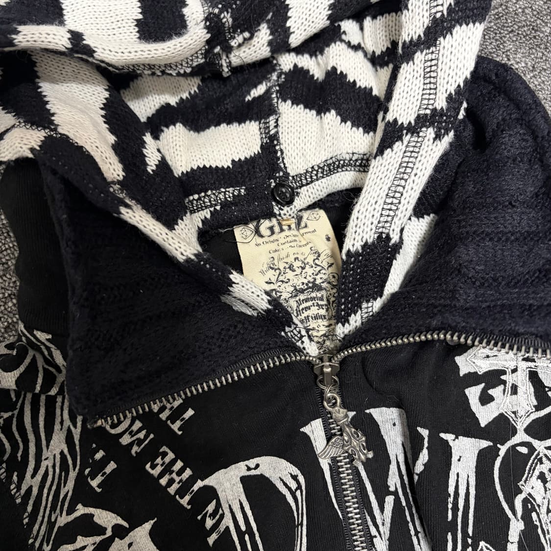 { glitz } punk two-way hood zip up 상품이미지3
